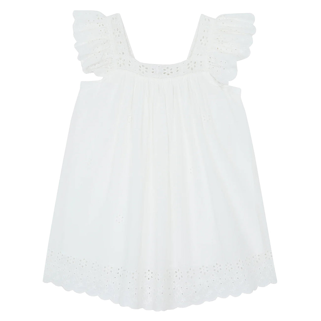 Bonton Child Girl Laura Dress Ecru White
