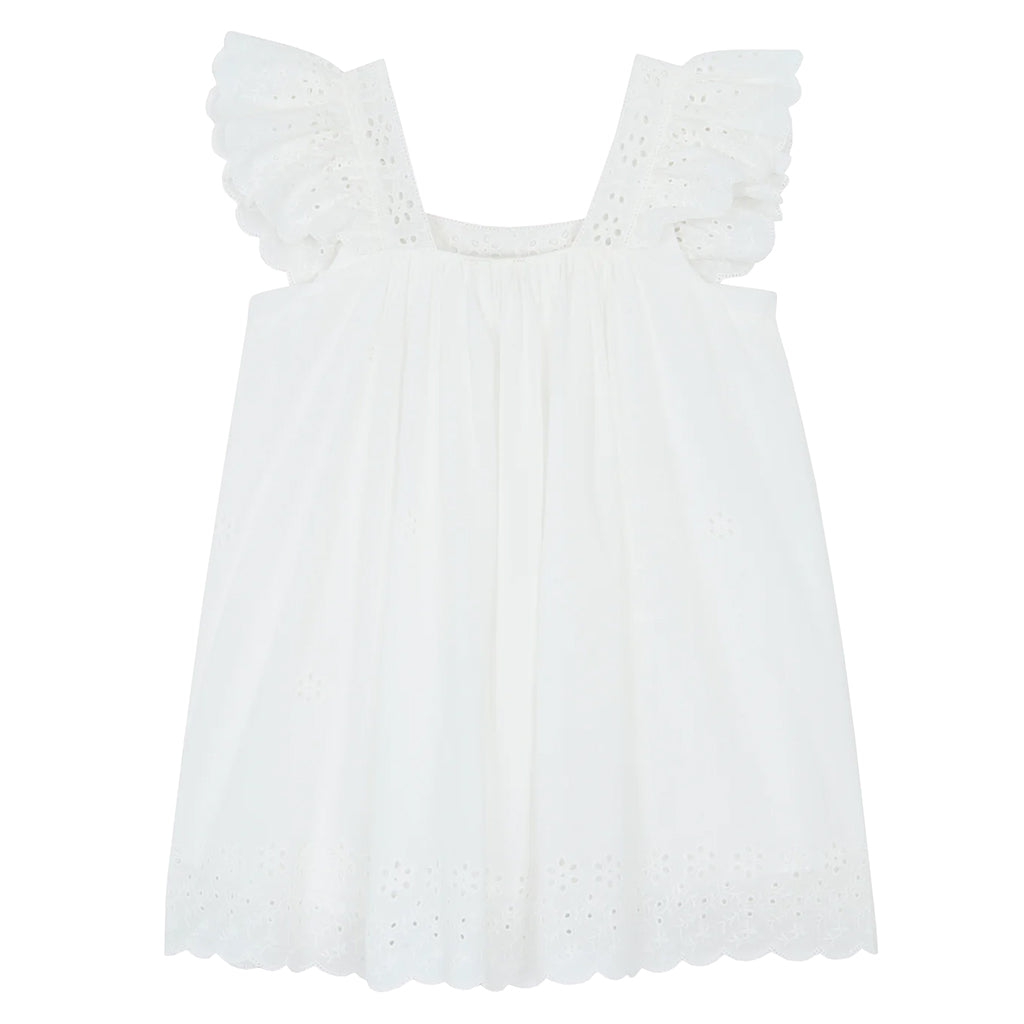 Bonton Child Girl Laura Dress Ecru White