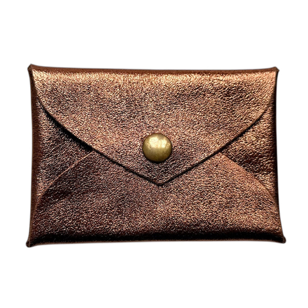 Bonton Child Leather Envelope Coin/Card Wallet Copper