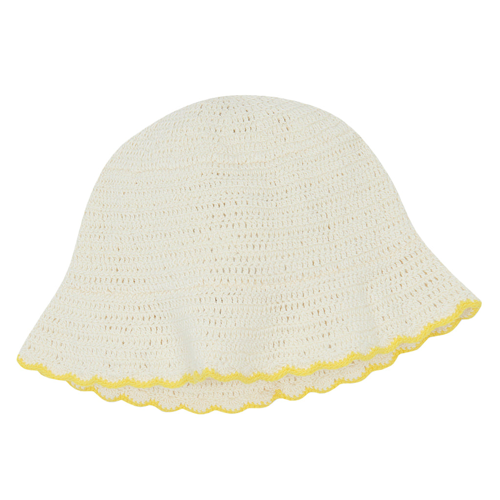 Bonton Child Girl Lebob Crochet Hat Ecru Cream
