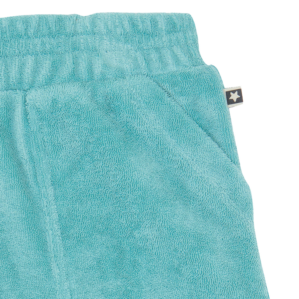 Bonton Child Boy Lolo Terrycloth Shorts Blue Fish