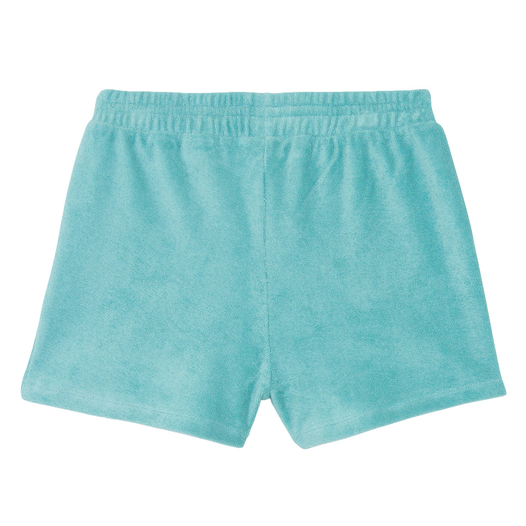 Bonton Child Boy Lolo Terrycloth Shorts Blue Fish