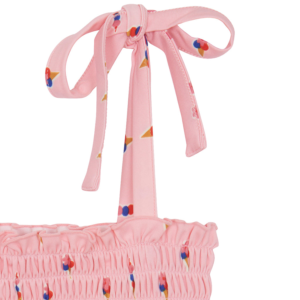 Bonton Child Girl Longboard Swimsuit Gelato Pink Print