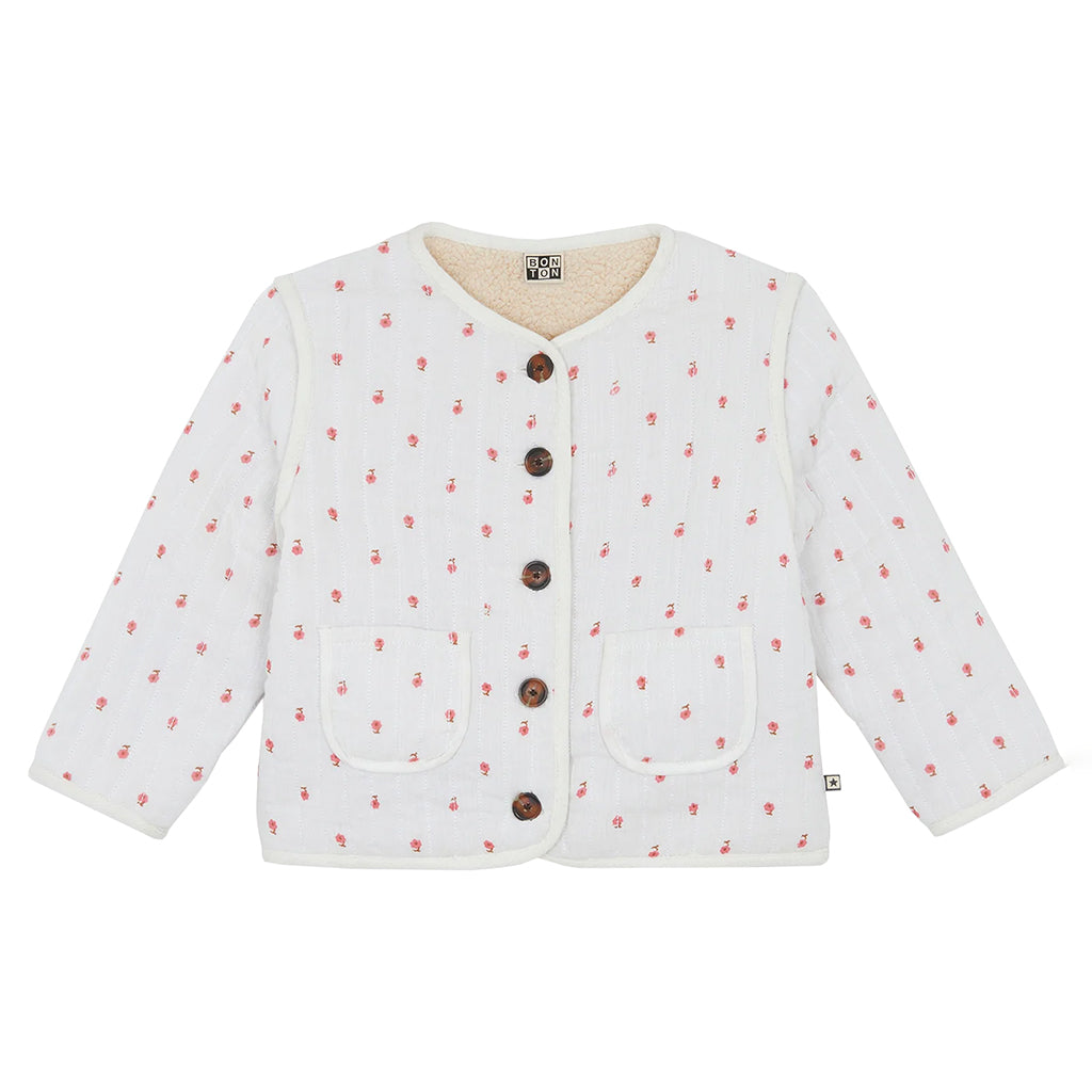 Bonton Child Louane Jacket Ecru Cream Floral