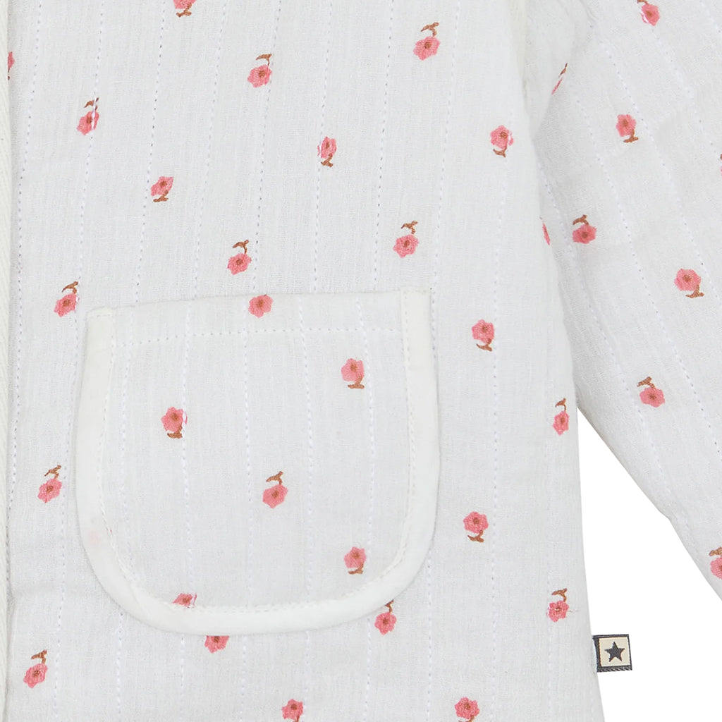 Bonton Child Girl Louane Jacket Ecru Cream Floral
