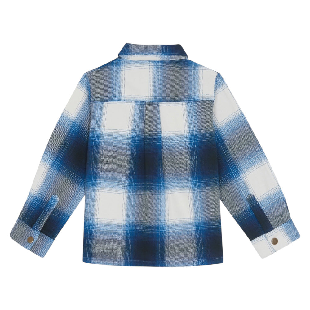 Bonton Child Marseille Shirt Nordic Blue Plaid