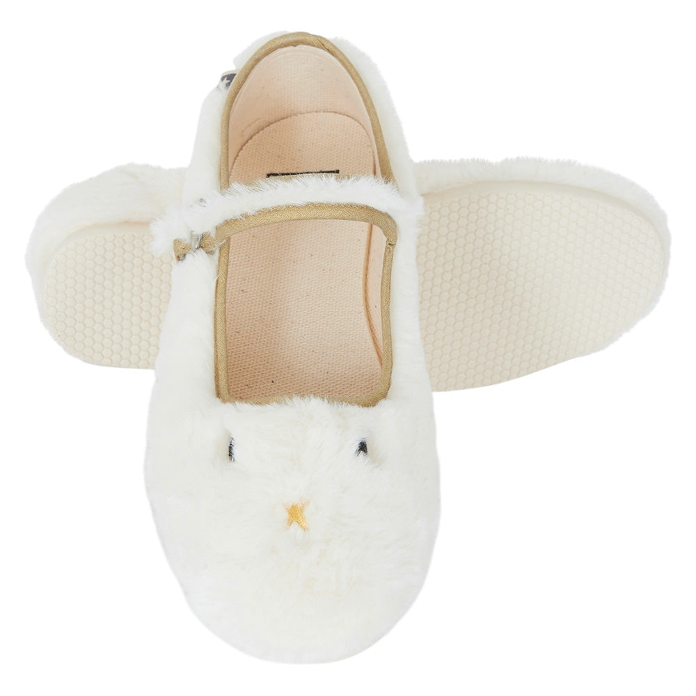 Bonton Child Mia Buckled Shoes Ecru Cream