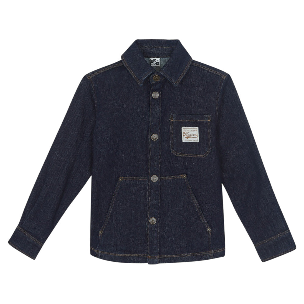 Bonton Child Michael Shirt Raw Denim Blue
