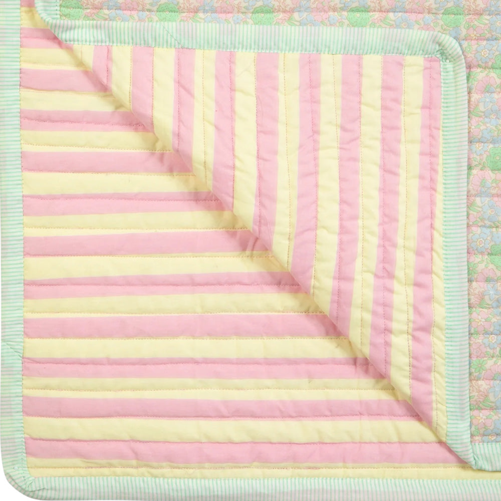 Bonton Plaid Blanket Multicolour Vintage Floral