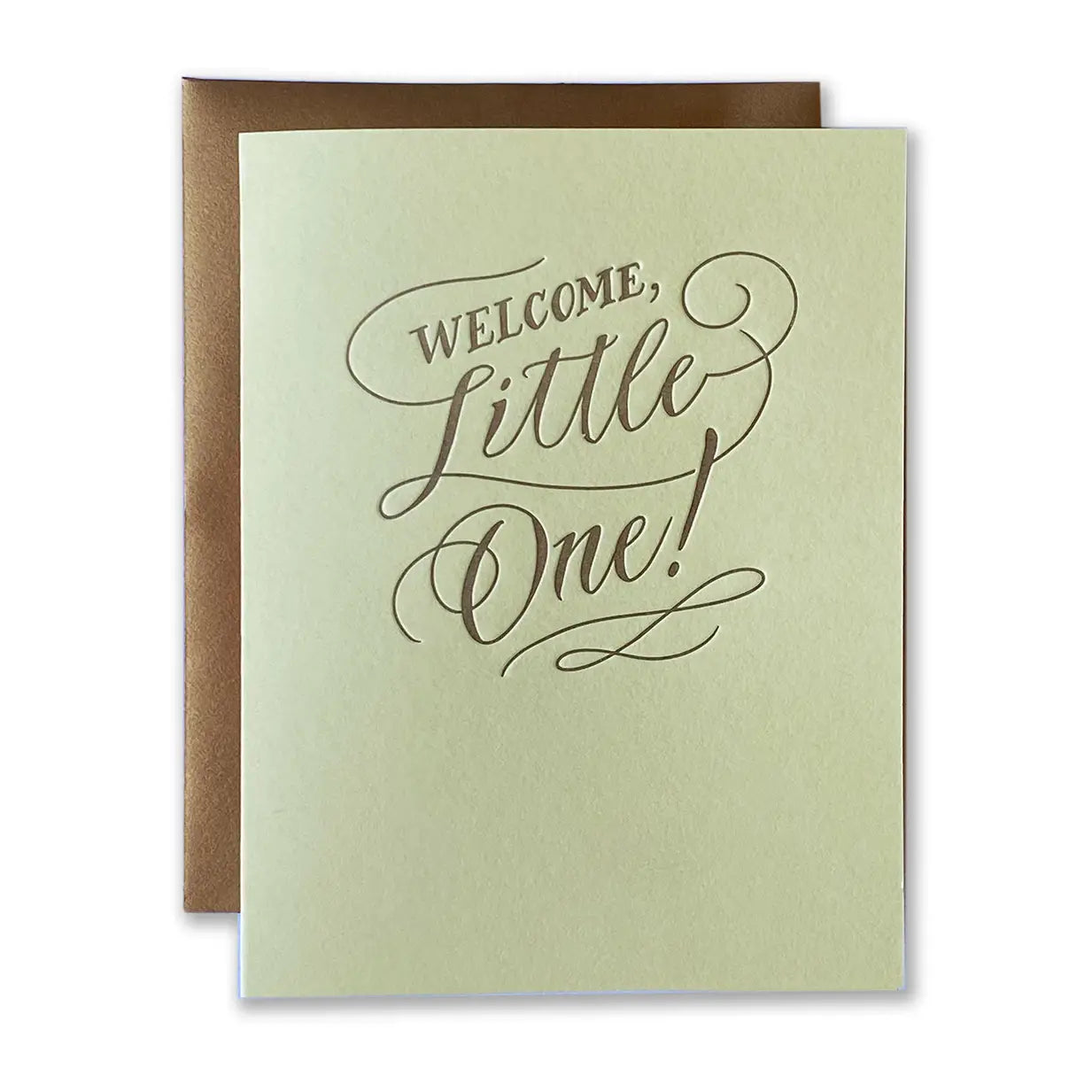 Welcome Little One Baby Letterpress Card