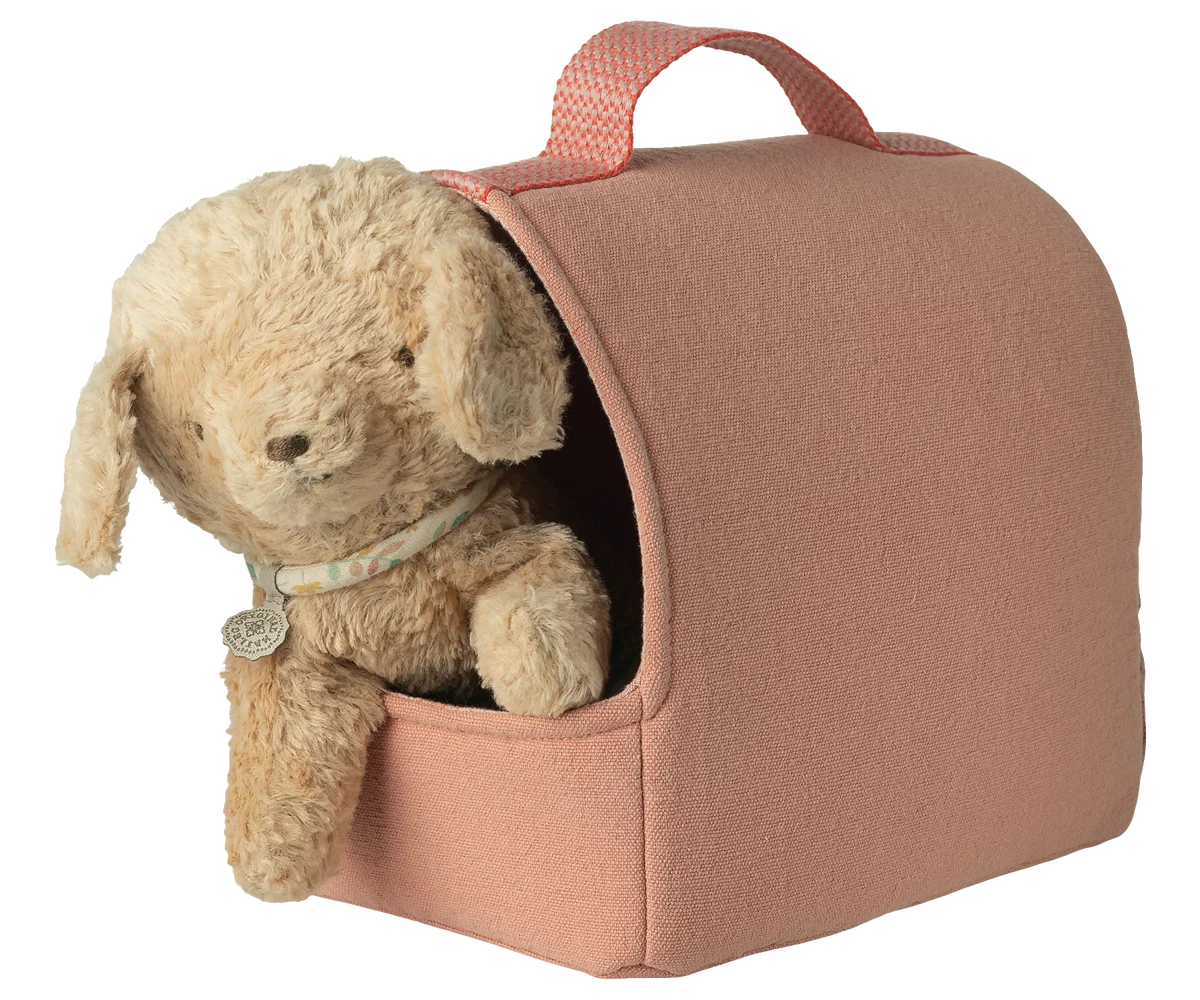 Maileg Toys Mouse Pet carrier - Coral