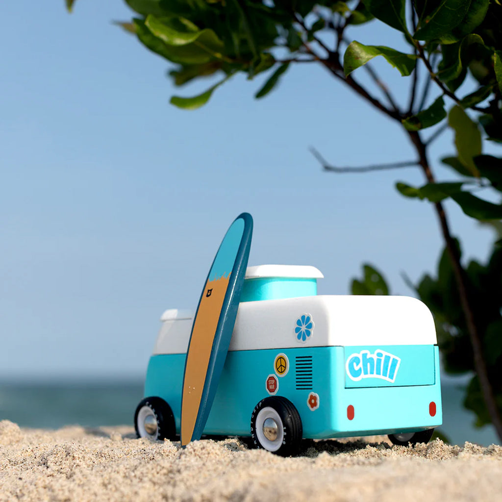 Candylab Car Americana VW Beach Bus Ocean Blue