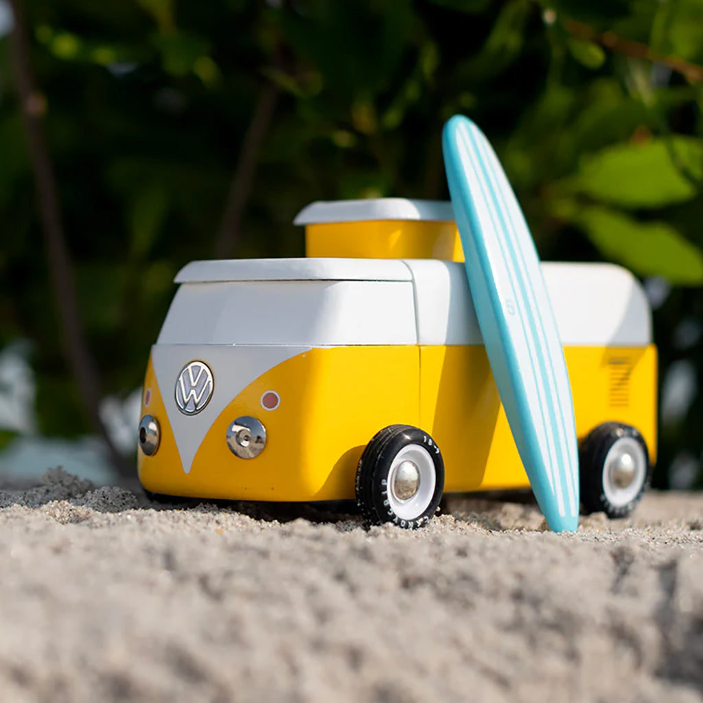 Candylab Car Americana VW Beach Bus Sunset Yellow