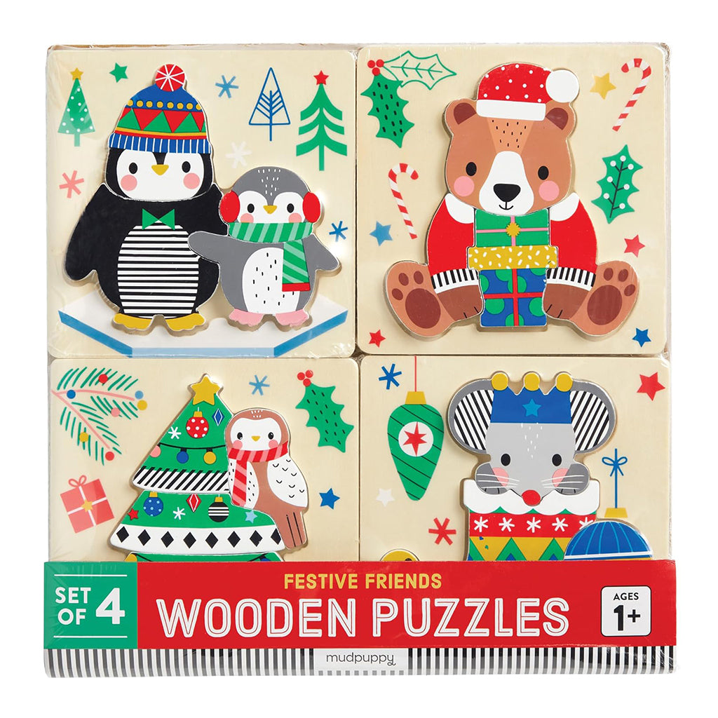 Christmas Set of 4 Wood Puzzles
