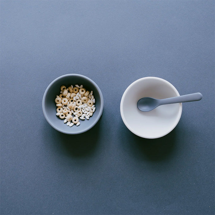 Ekobo Spoon Set Cloud White and Storm Grey