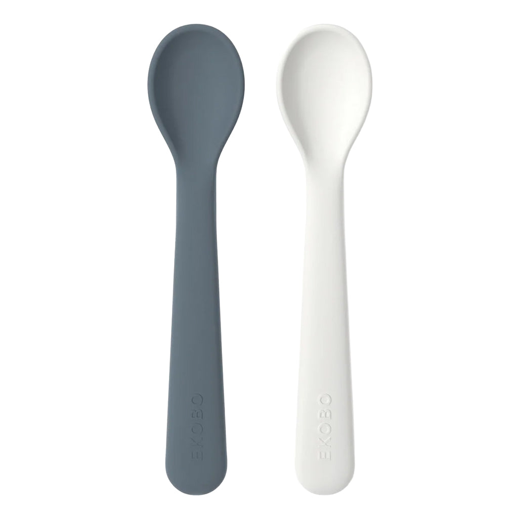 Ekobo Spoon Set Cloud White and Storm Grey