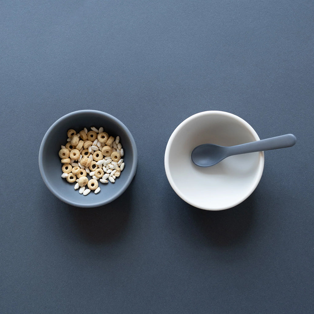 Ekobo Spoon Set Cloud White and Storm Grey