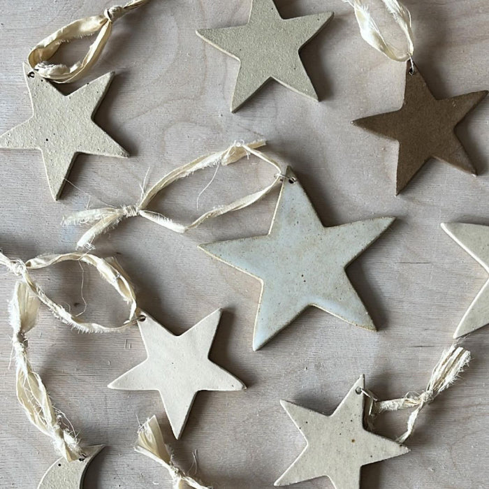 Eleanor Torbati Ceramics Stoneware Star Ornament Large White
