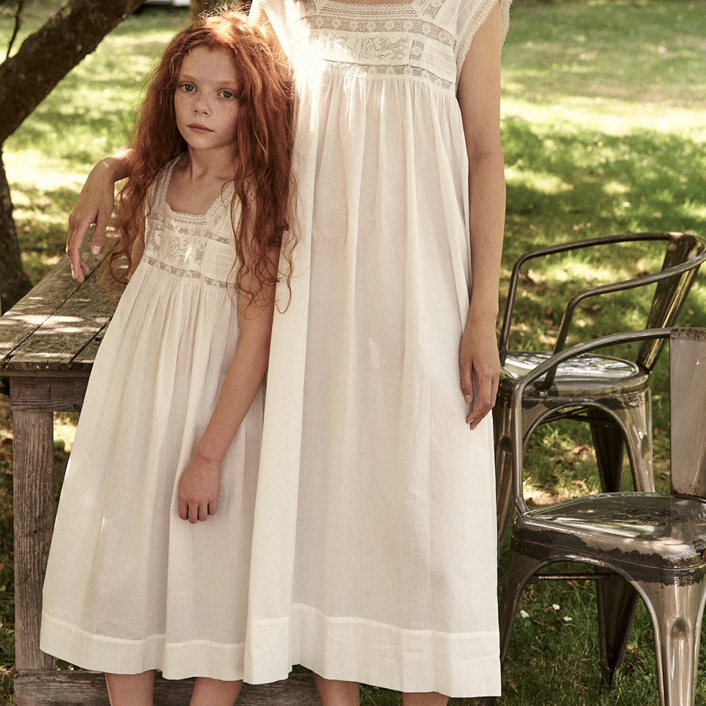 Faune Child Gardenia Dress Pure White