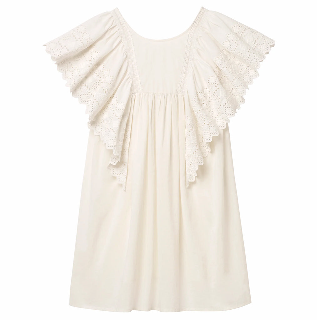 Faune Child Hibiscus Dress Vintage White