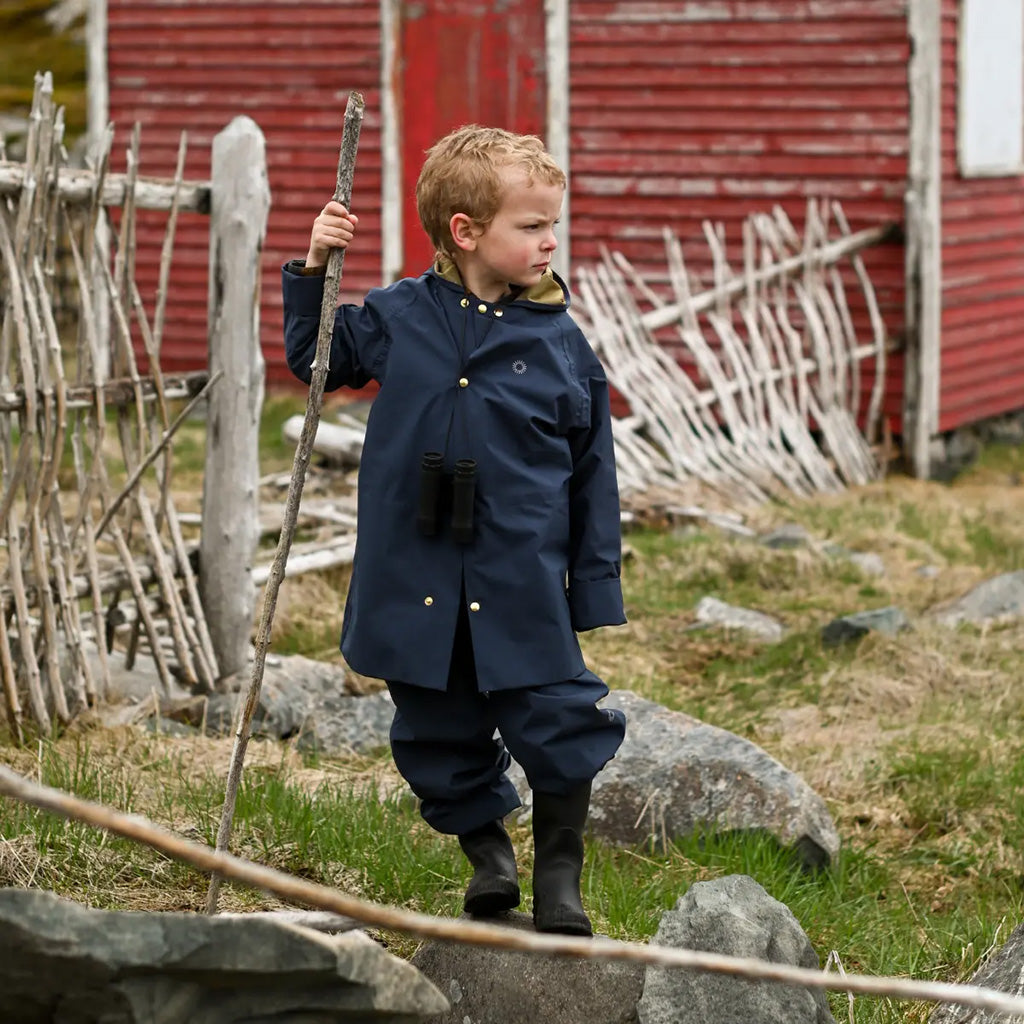 Fairechild Child Midi Rain Coat Inkberry Navy Blue