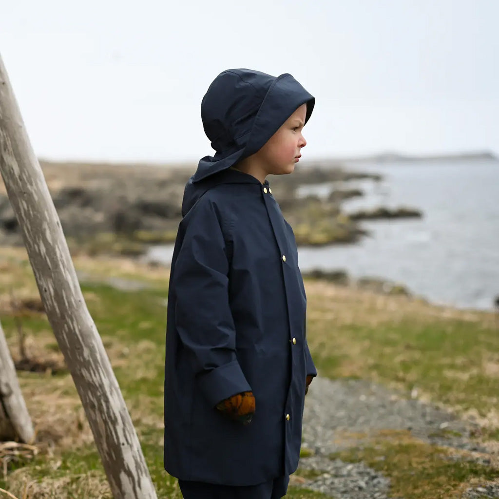 Fairechild Child Midi Rain Coat Inkberry Navy Blue