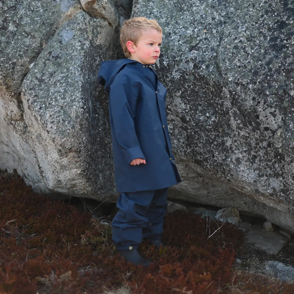 Fairechild Child Midi Rain Coat Inkberry Navy Blue