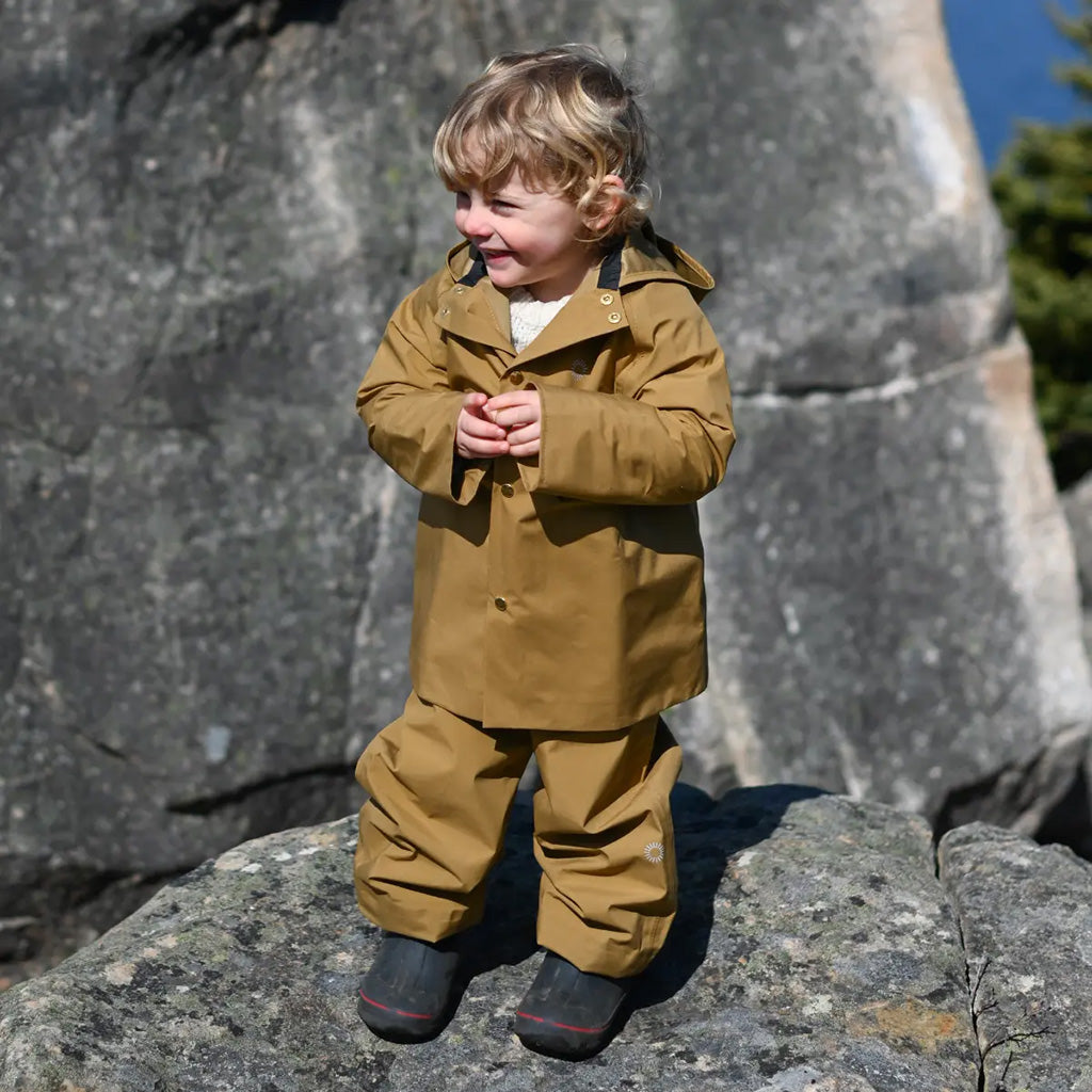 Fairechild Child Midi Rain Coat Ochre Brown