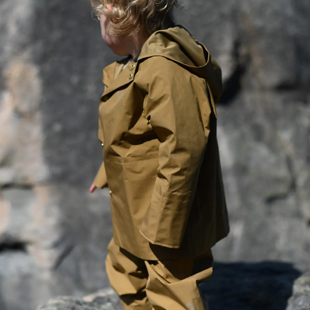 Fairechild Child Midi Rain Coat Ochre Brown