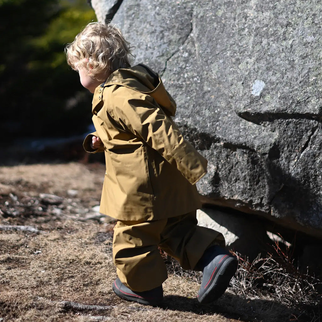 Fairechild Child Midi Rain Coat Ochre Brown
