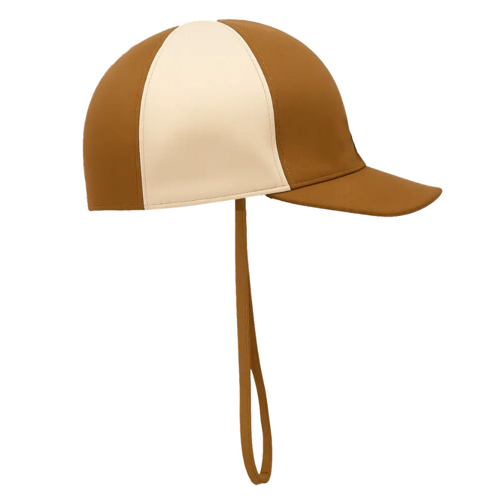 Fairechild Child Patch Hat Ochre Brown And Salt White