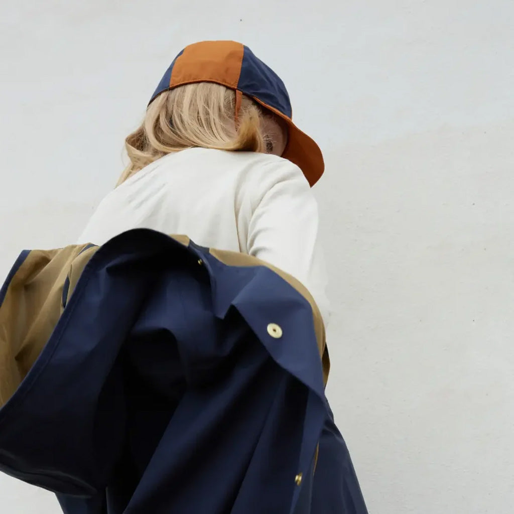 Fairechild Child Patch Hat Red Oak Brown And Inkberry Navy Blue