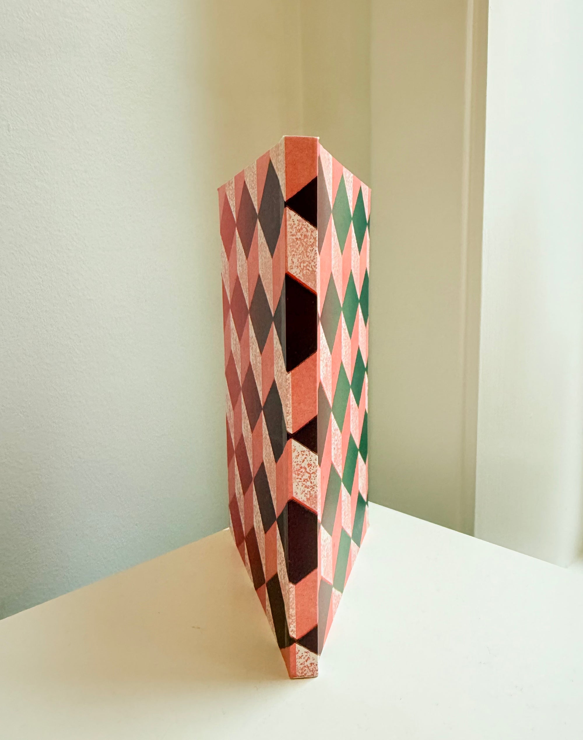 Astier De Villatte Stationery Notebook Medium Peach and Green