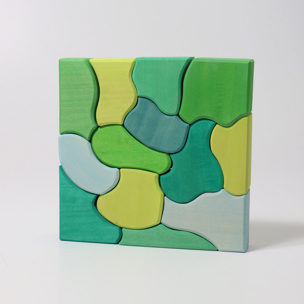 Grimm's 61 Piece Wooden Building Set Four Temperaments Multicoloured