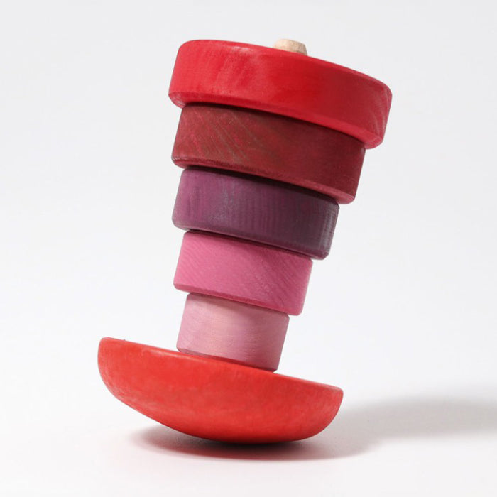 Grimm's Wobbly Stacking Tower Pink