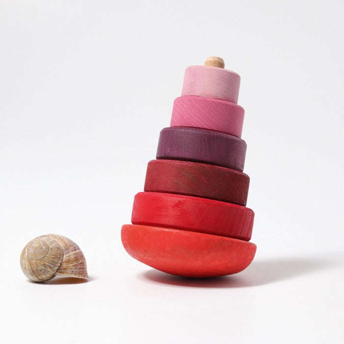 Grimm's Wobbly Stacking Tower Pink