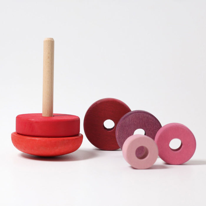 Grimm's Wobbly Stacking Tower Pink