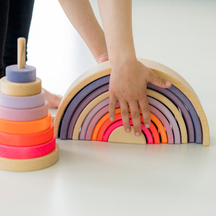 Grimm's Wooden Rainbow Neon Pink