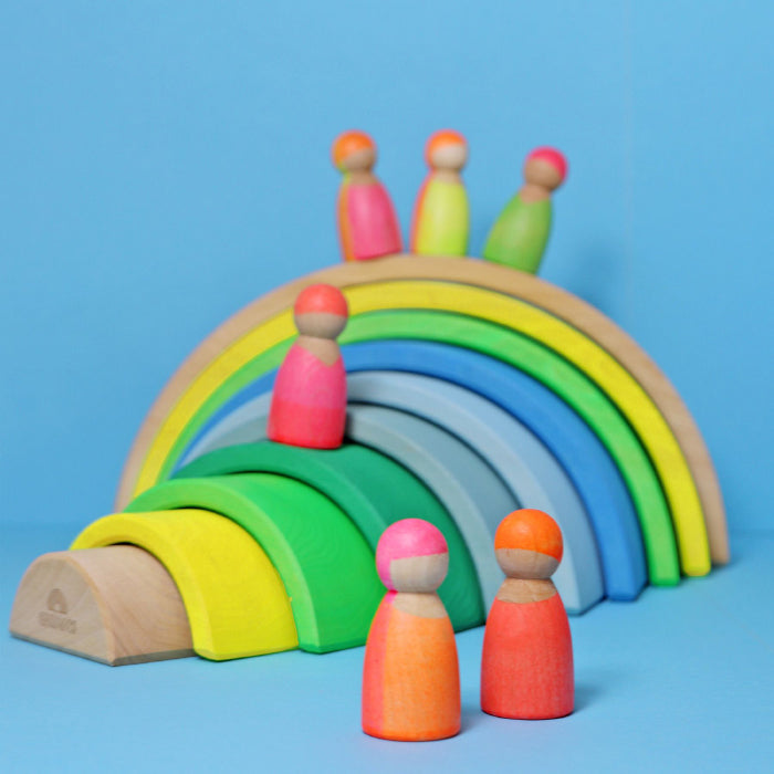 Grimm s Wooden Rainbow Neon Green Advice from a Caterpillar