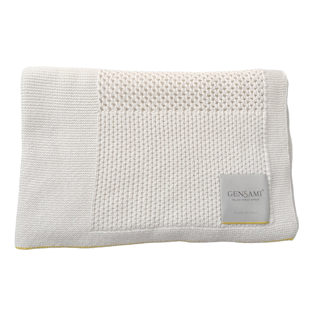 Gensami Baby Textured Crochet Blanket White