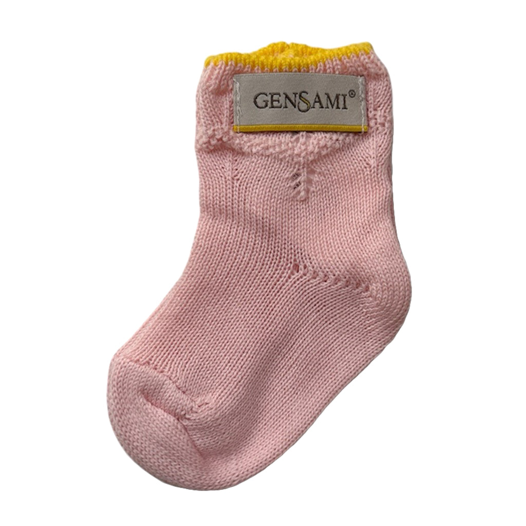 Gensami Baby Zigzag Knit Booties Baby Pink