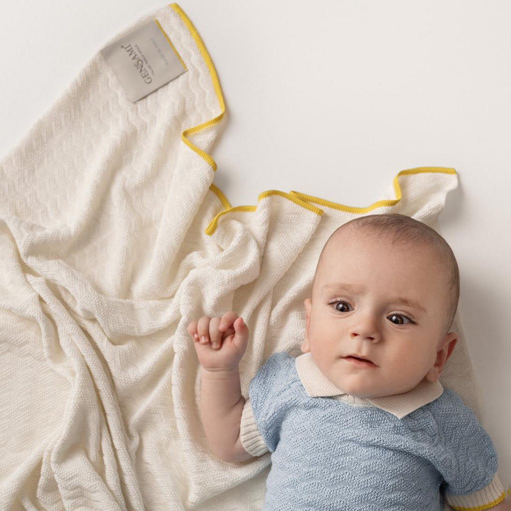 Gensami Baby Wave Knit Five Piece Set White