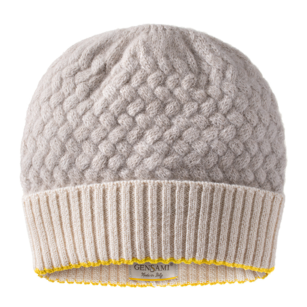Gensami Unisex Basket Weave Hat Milky White