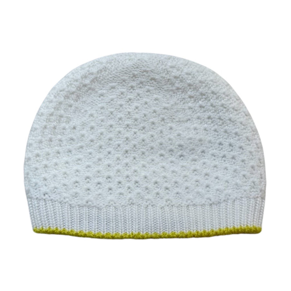 Gensami Baby Three Piece Set Honeycomb Blanket, Hat and Booties White