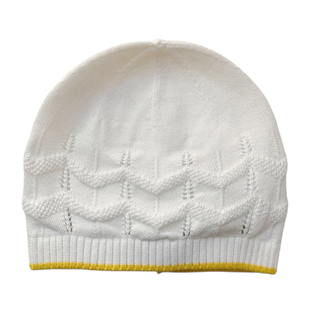 Gensami Baby Zigzag Knit Hat White