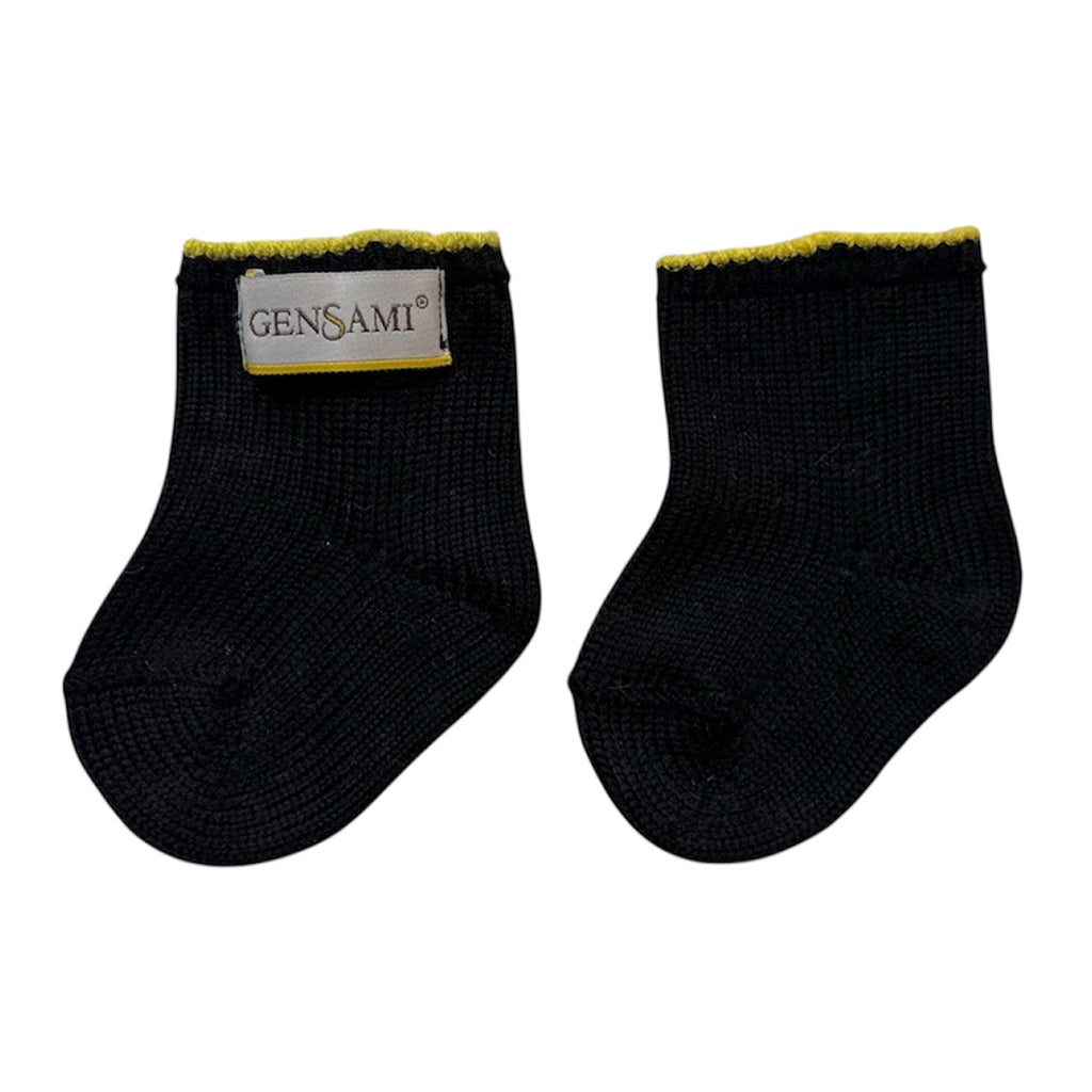 Gensami Baby Three Piece Set Peek-a-boo Alpachino Jumpsuit, Hat And Booties Black