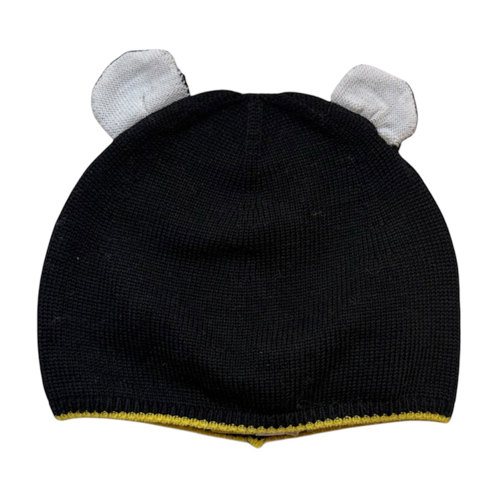 Gensami Baby Three Piece Set Peek-a-boo Alpachino Jumpsuit, Hat And Booties Black