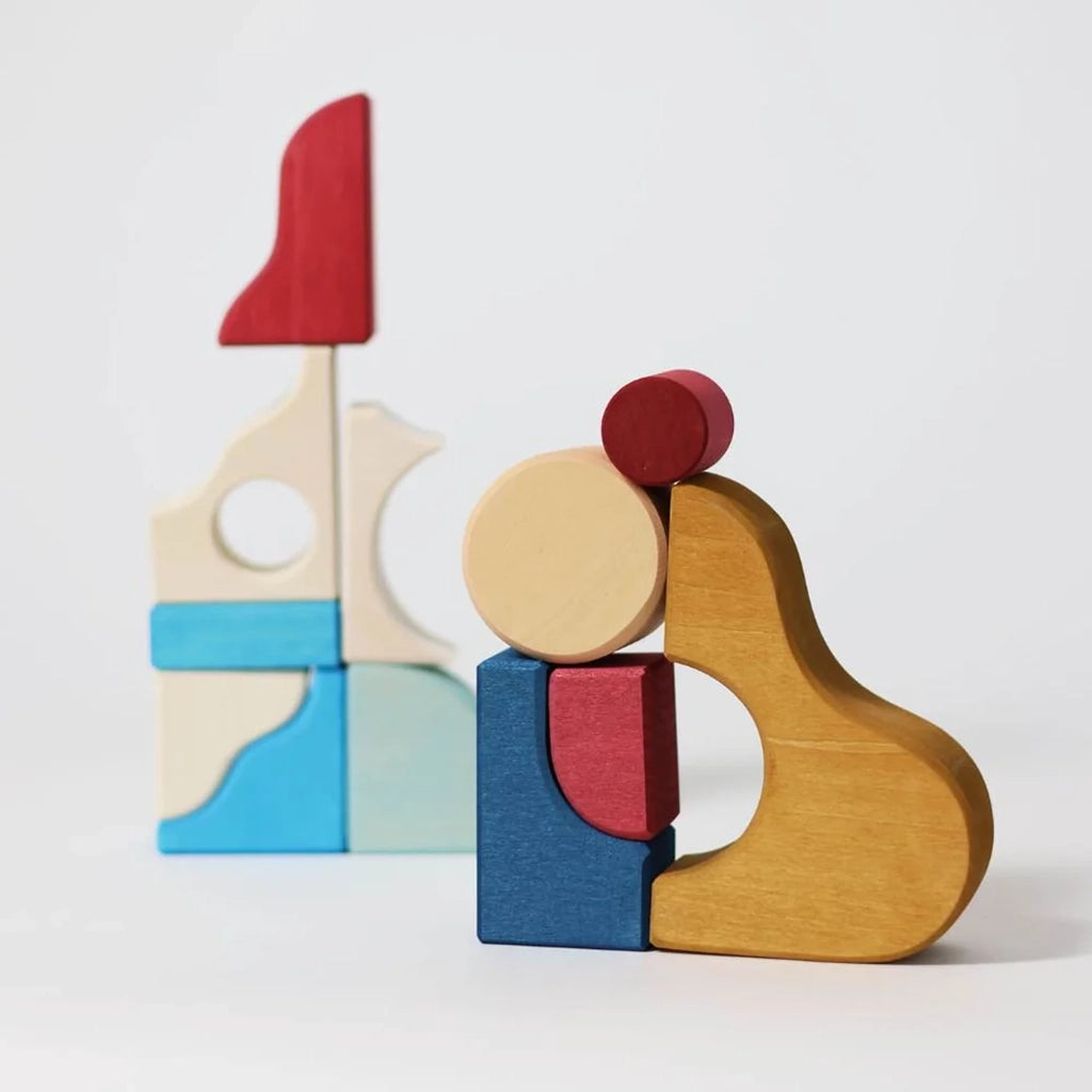 Grimm's Small Wooden Building Set Wave