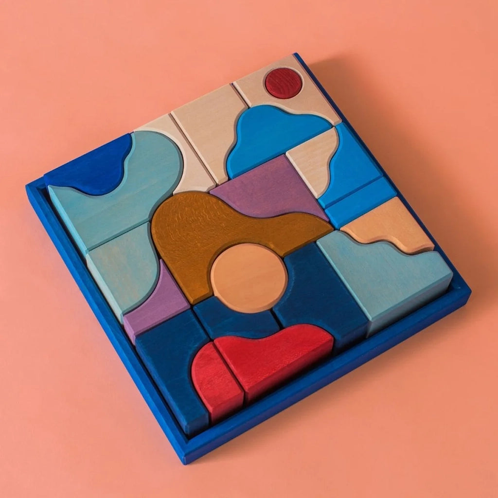 Grimm's Small Wooden Building Set Wave