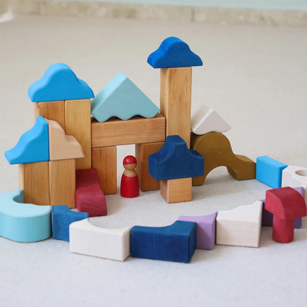Grimm's Small Wooden Building Set Wave